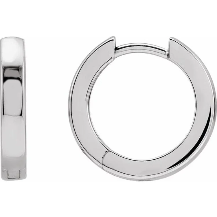 Sterling Silver 16 mm Hinged Hoop Earrings