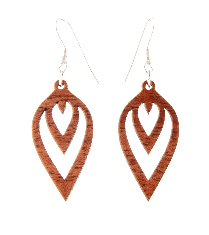 Koa Earrings "Drop Heart"