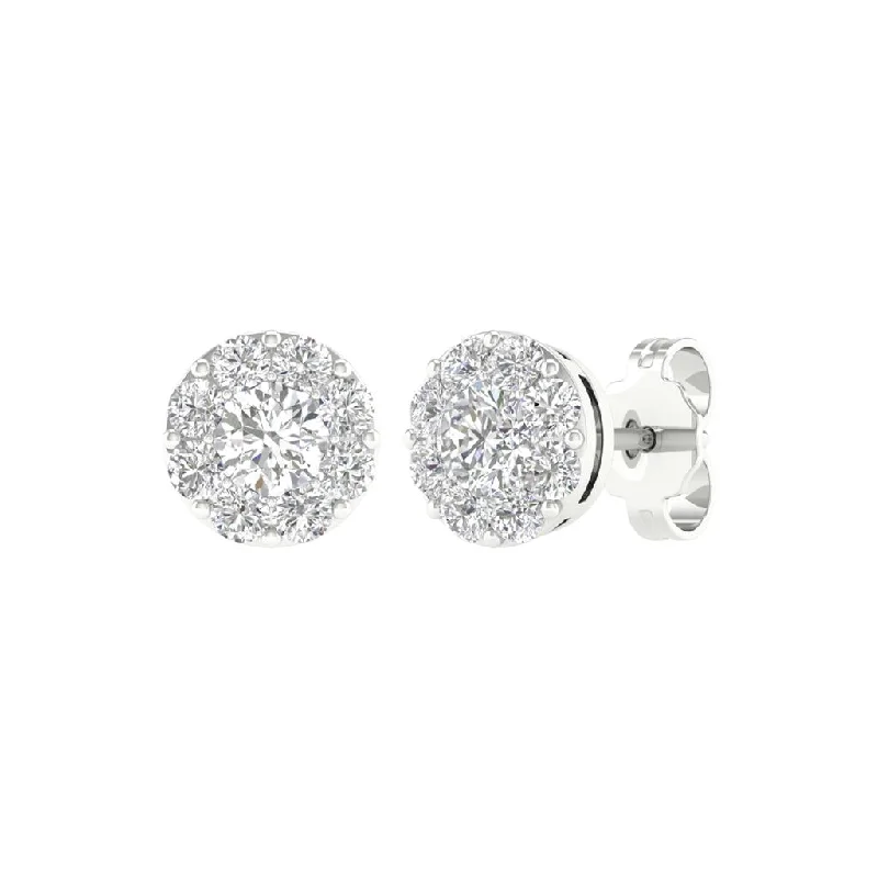 Lab Grown Diamond Cluster Studs