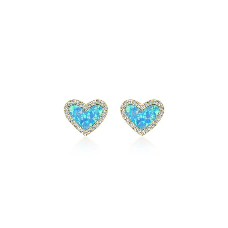 LAFONN Halo Heart Stud Earrings