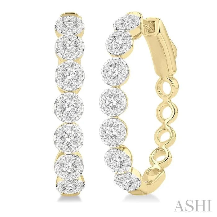 LOVEBRIGHT ESSENTIAL DIAMOND HOOP EARRINGS