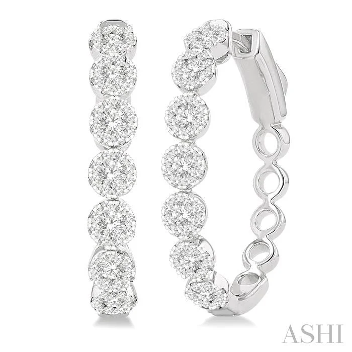 LOVEBRIGHT ESSENTIAL DIAMOND HOOP EARRINGS