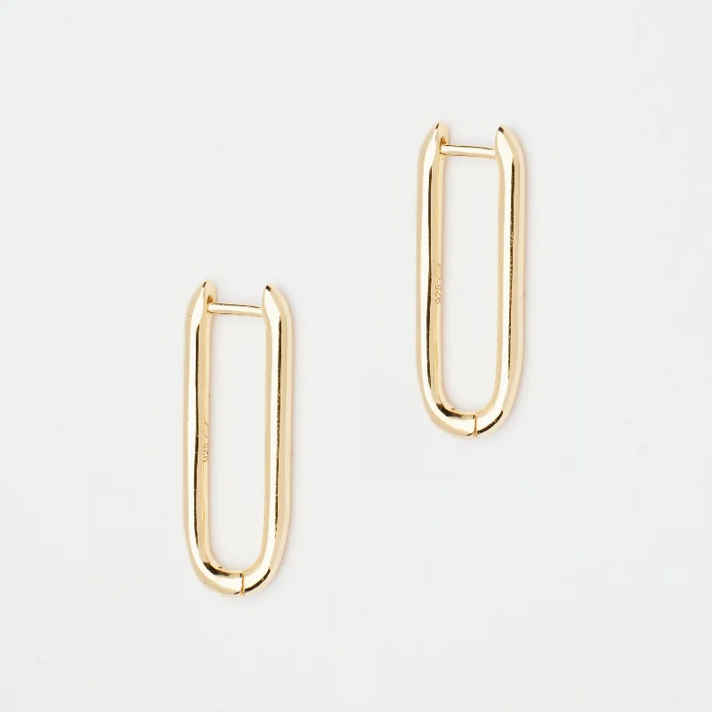 Lyla Gold Oval Hoop Earrings