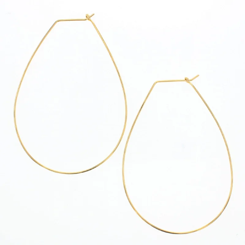 Pear Hoop Earrings