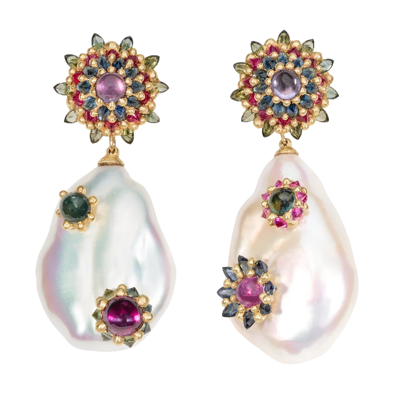 Pearl Mother Clusterf@&$ Drop Earrings - Made to Order