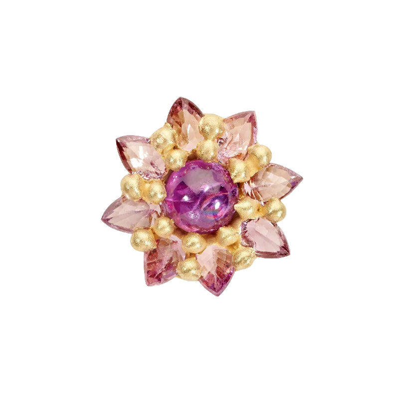 Purple Daisy Stud Earring - 11618