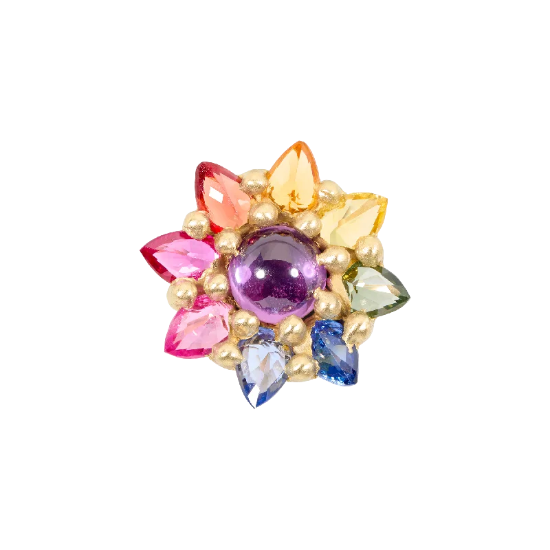 Rainbow Daisy Stud Earring - 11666