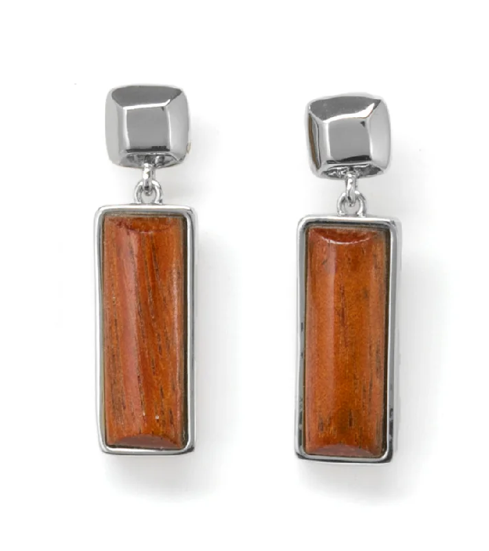 Rectangle Drop Earrings Koa Fine Jewelry - MJHC35710