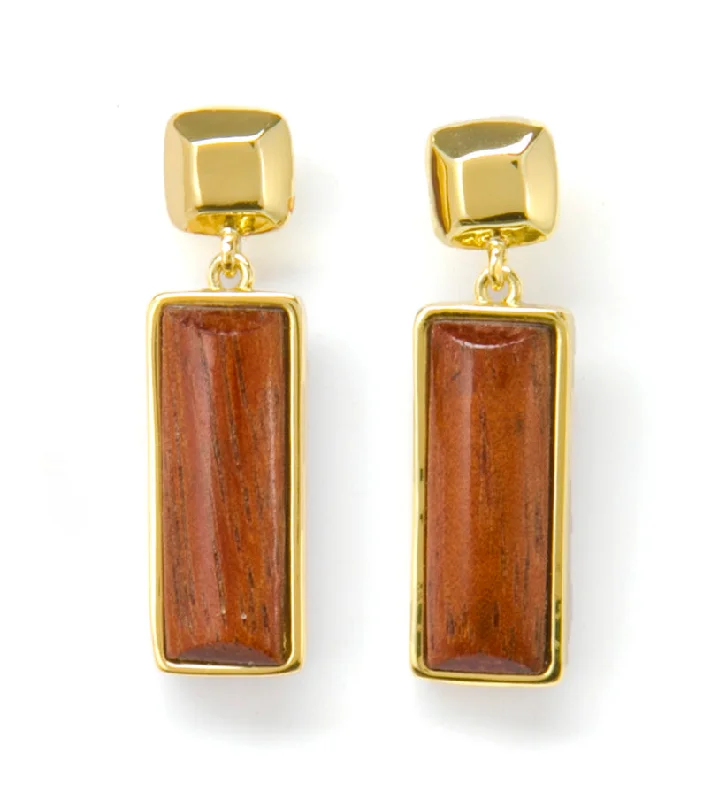 Rectangle Drop Earrings Koa Fine Jewelry - MJHC50383