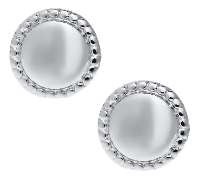 Sterling Silver Disc Safety Baby Studs