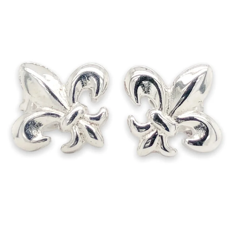 SS Fleur De Lis Stud Earrings