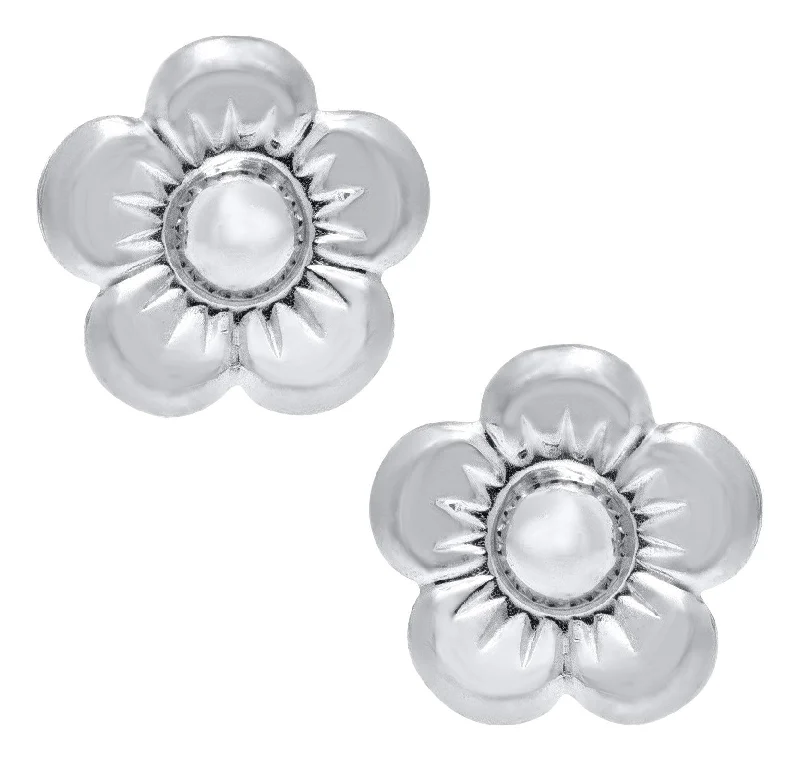 Sterling Silver Flower Baby Studs