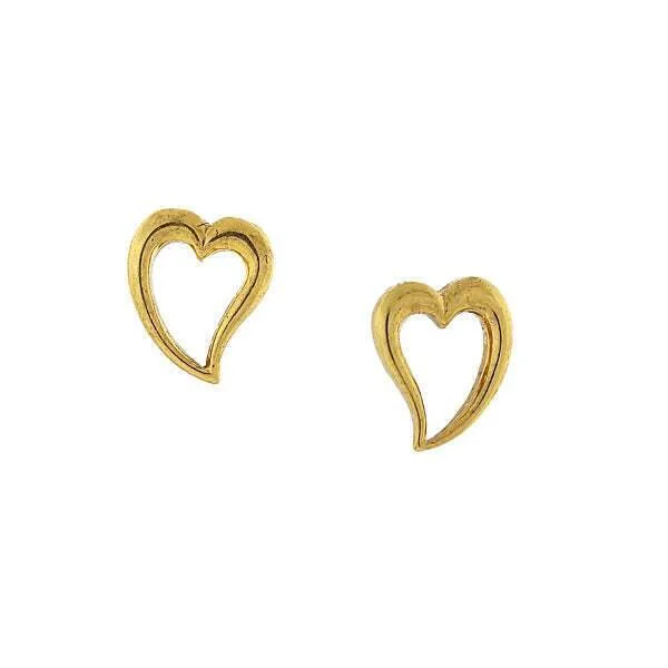 1928 Jewelry Open Heart Stud Earrings