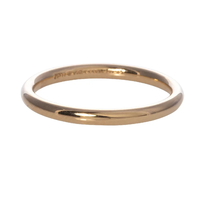 14K Yellow Gold Regular Comfort Fit Wedding Band 2mm