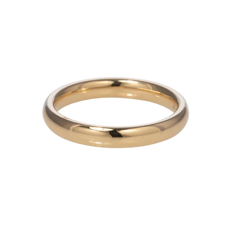 14K Yellow Gold Regular Comfort Fit Wedding Band 3mm