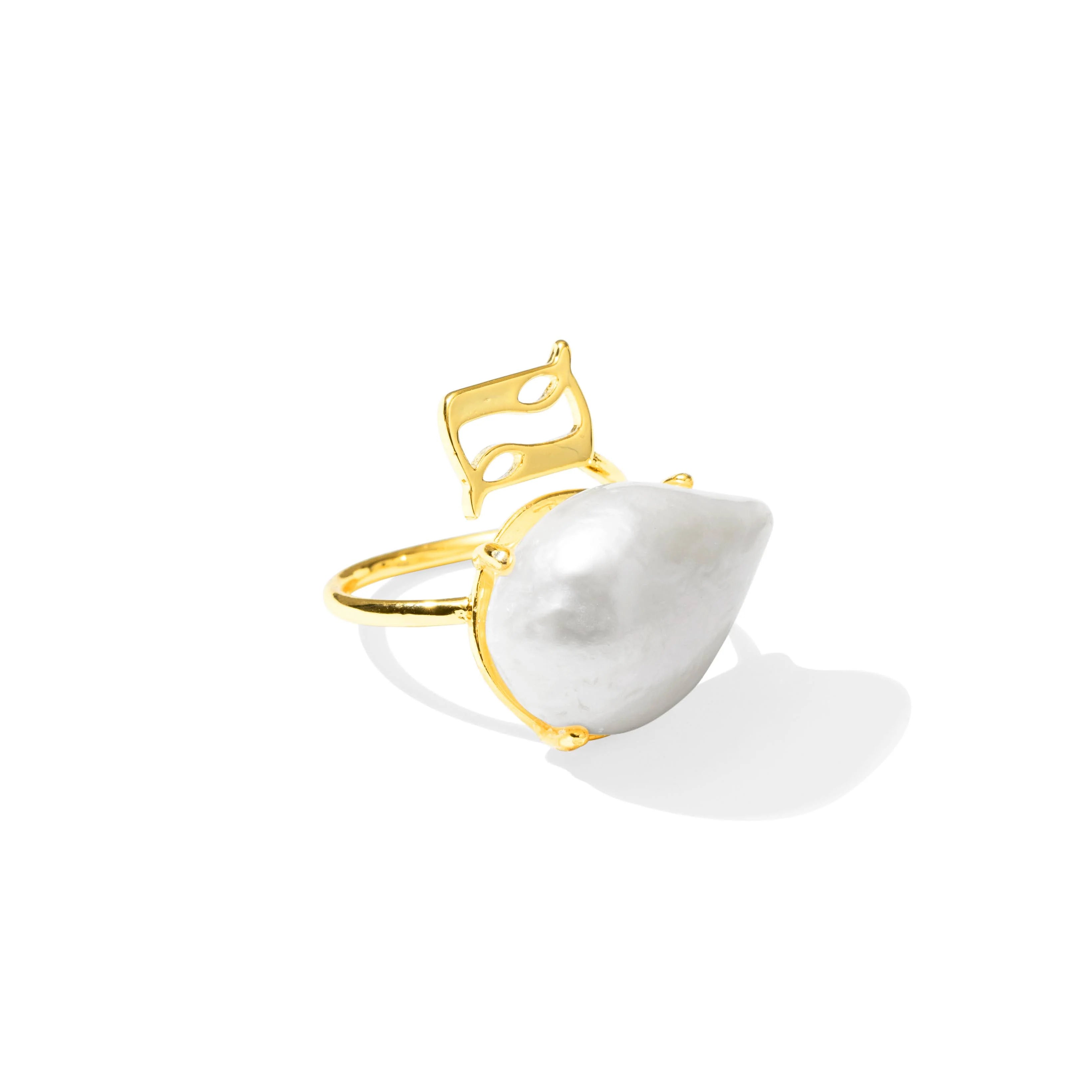 Beginning Sea Pearl Logo Ring