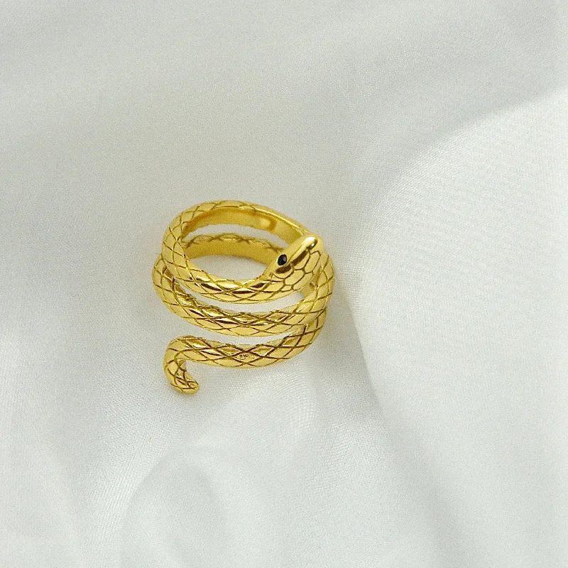 Triple Band Snake Ring