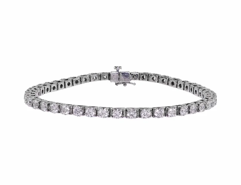 14k White Gold 4ct Diamond Tennis Bracelet