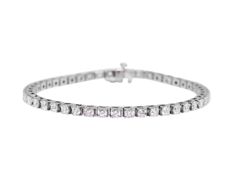 14k White Gold 5ct Diamond Tennis Bracelet