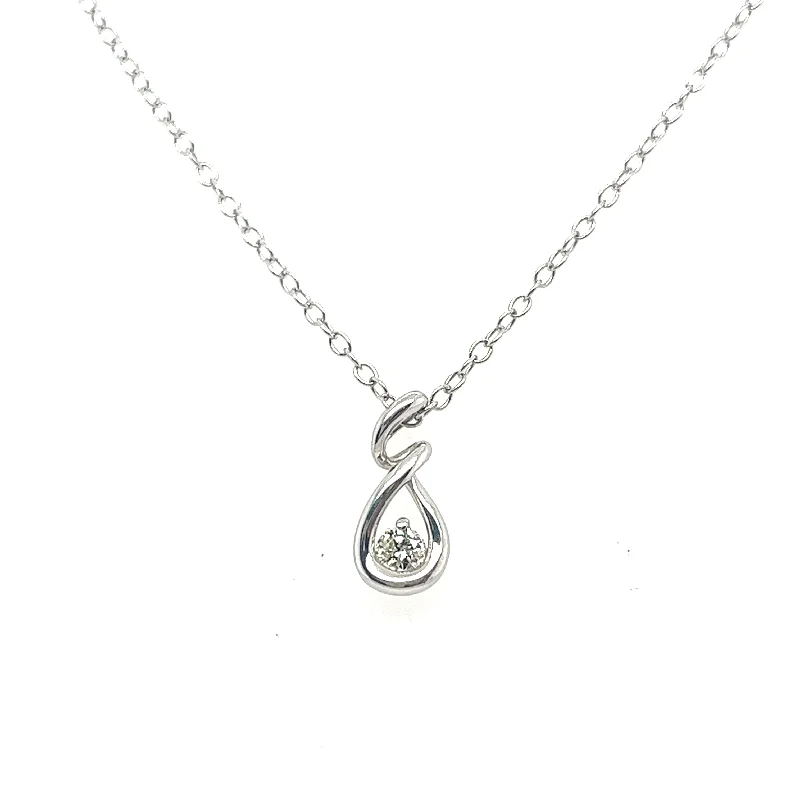 925 White Sterling Silver Round Shape Diamond Solitaire Pendant with a 925 White Sterling Silver Cable Link Necklace (xxxctw)