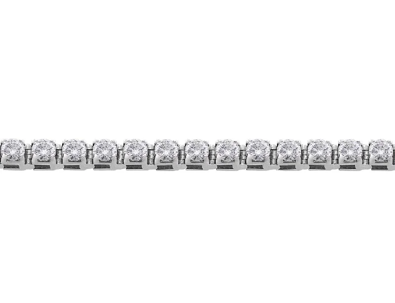 Rivière 14kt White Gold 4.51ctw Diamond Tennis Bracelet