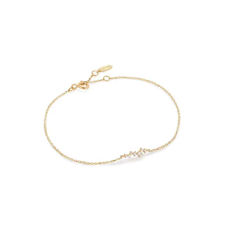 14kt Gold Stargazer Natural Diamond Constellation Bracelet