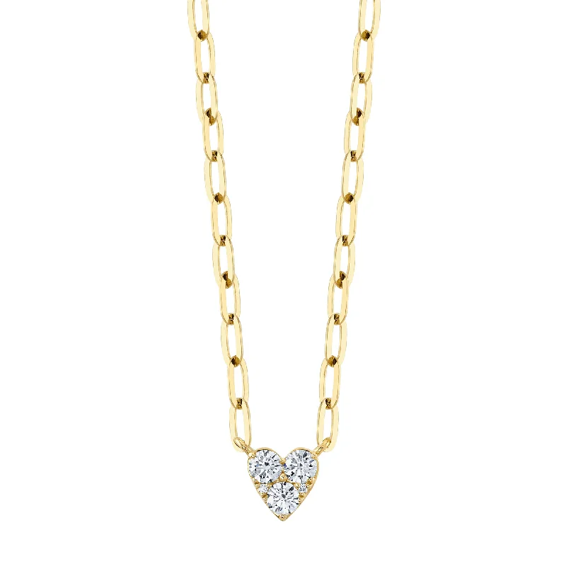 Diamond Heart Link Necklace