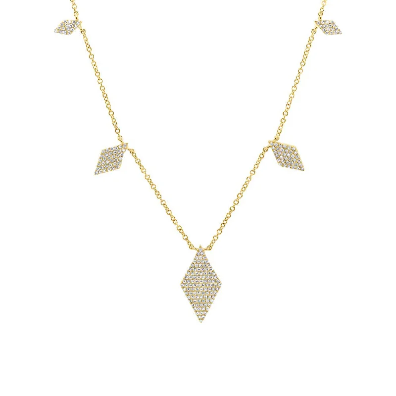 Pavé Diamond Shaped Necklace