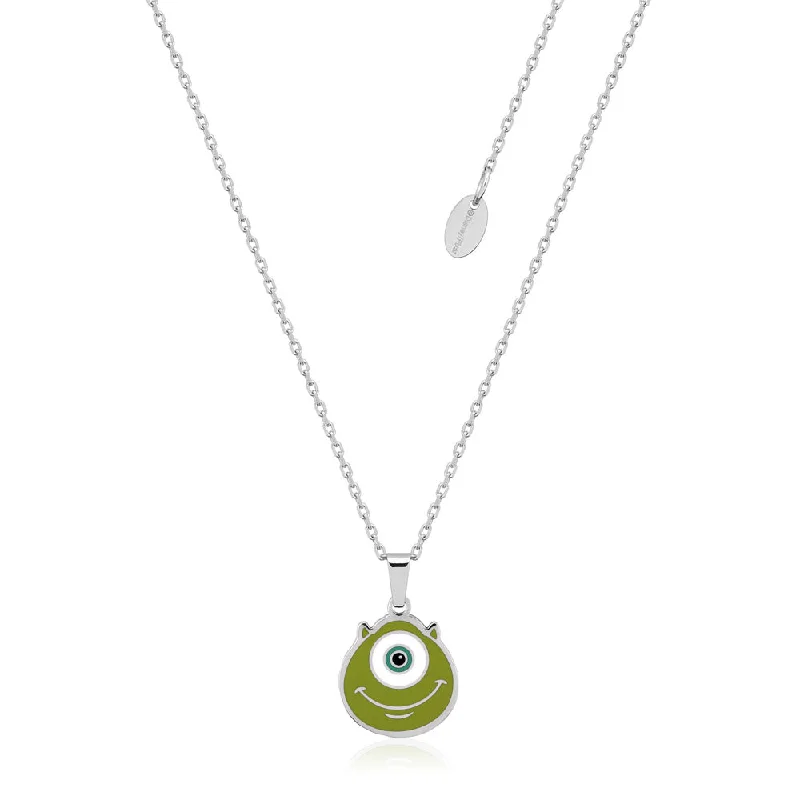 Disney Monster Inc Silver Plated Mike Wazowski Pendant on 40+7cm Chain