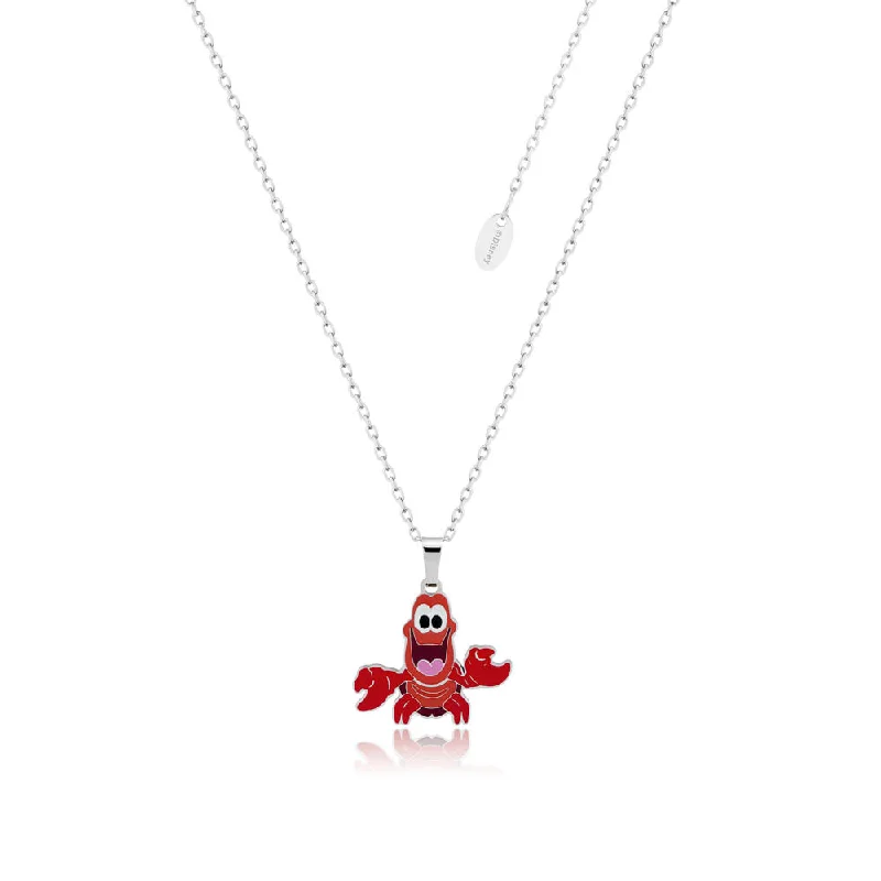 Disney Stainless Steel Sebastian Pendant On Chain