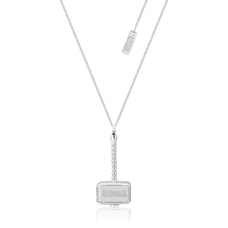 Disney Sterling Silver Thor Hammer Pendant On 60cm Chain