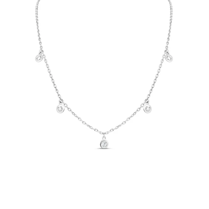 5 Floating Bezel Set Diamond Necklace