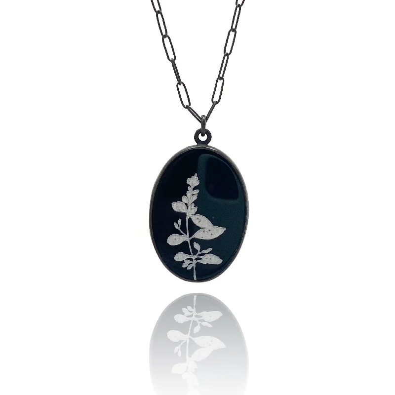 Floral Onyx Pendant