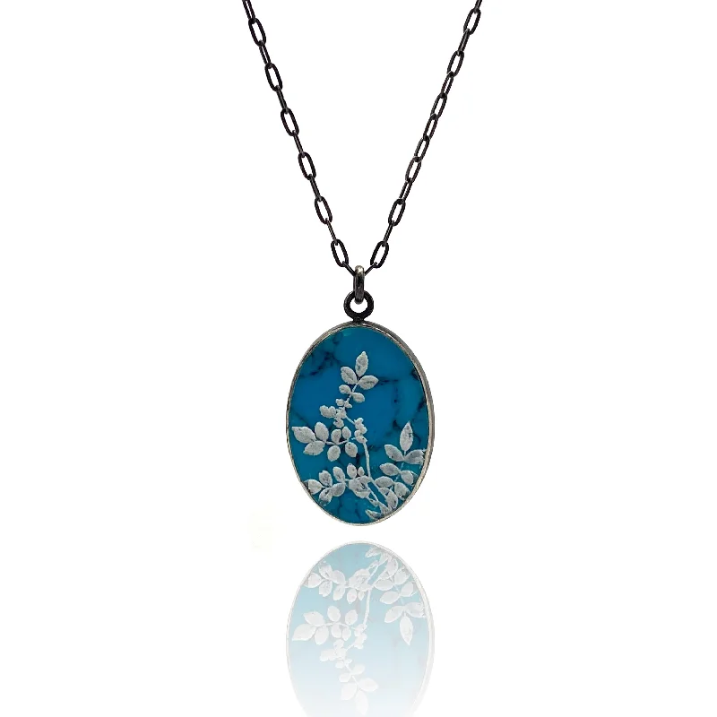 Floral Turquoise Pendant