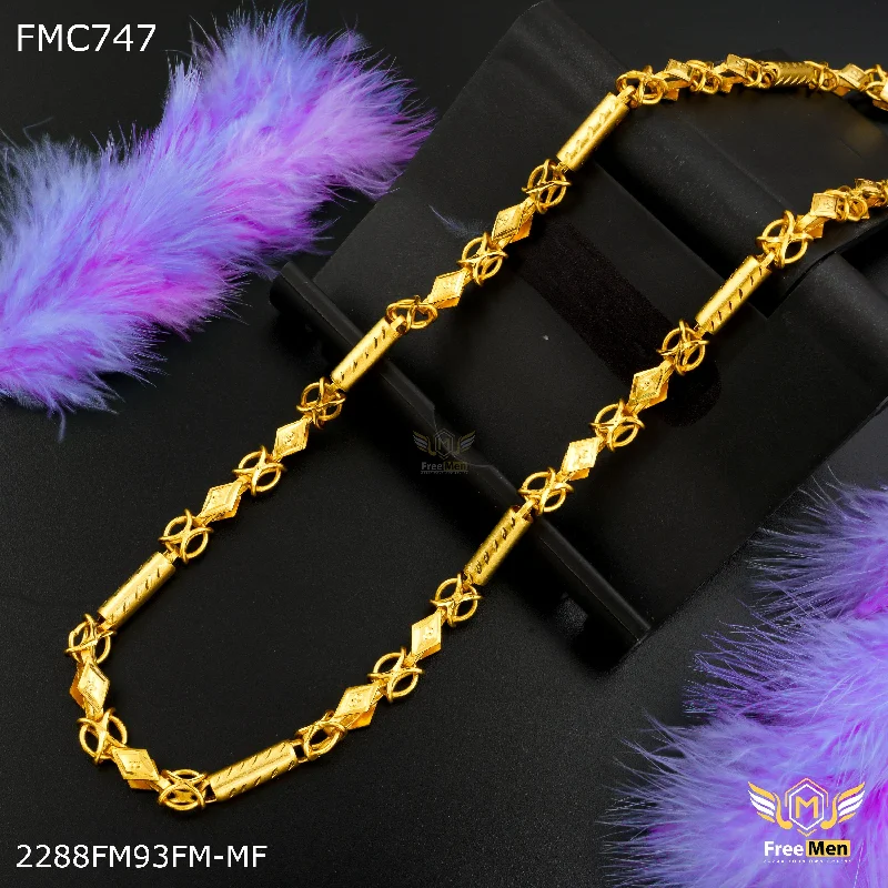 Freemen Dimond X with Pipe Golden Chain for Man - FMC747