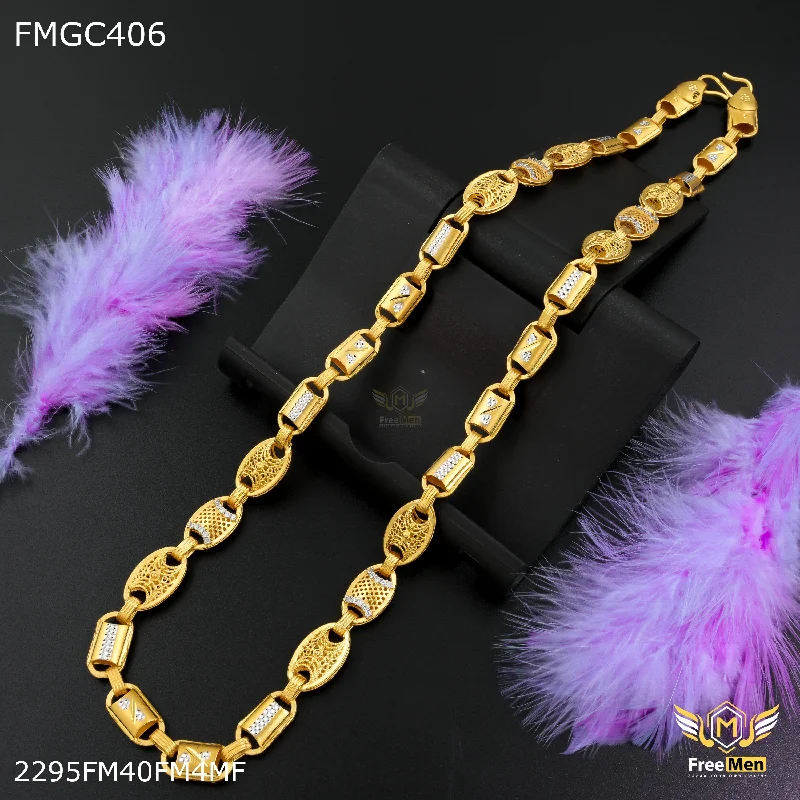 Freemen Net with AD gold plated Chain - FMGC406