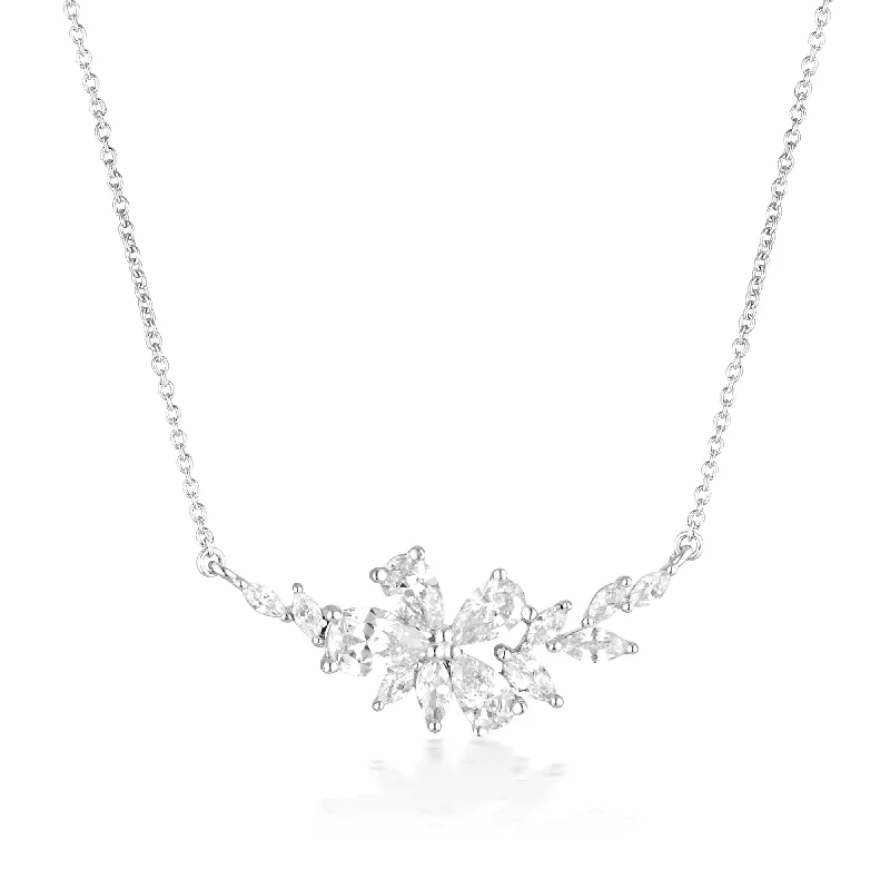 Georgini Iconic Bridal Sterling Silver Hyacinth Pendant On Chain