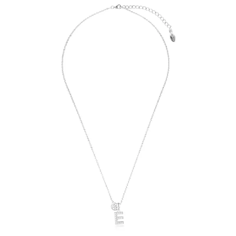 Georgini Sterling Silver Luxury Letters E Pendant On Chain