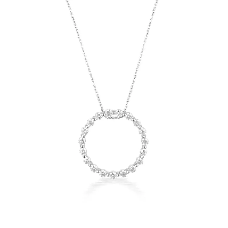 Georgini Sterling silver Zirconia Circle Of Life Pendant On Chain