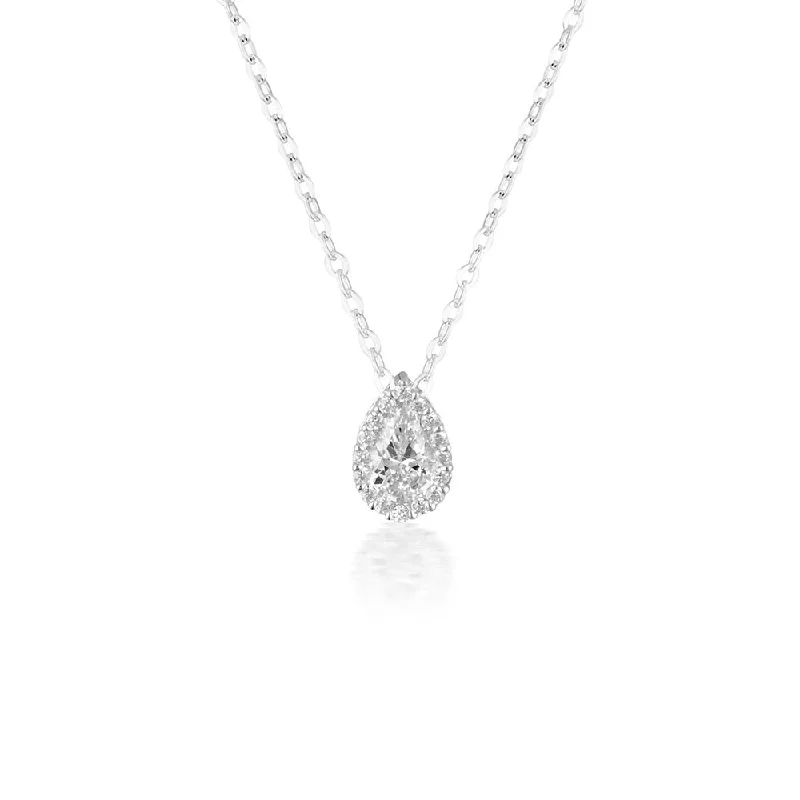 Georgini Sterling Silver Zirconia Monaco Pendant On Chain