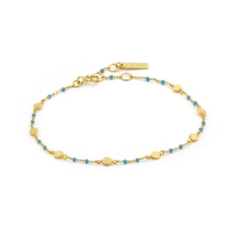 Gold Dotted Discs Bracelet