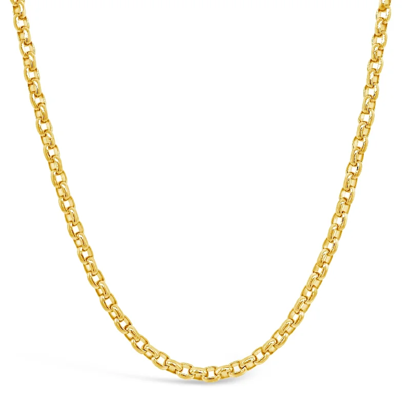 Gold Solid Link Necklace