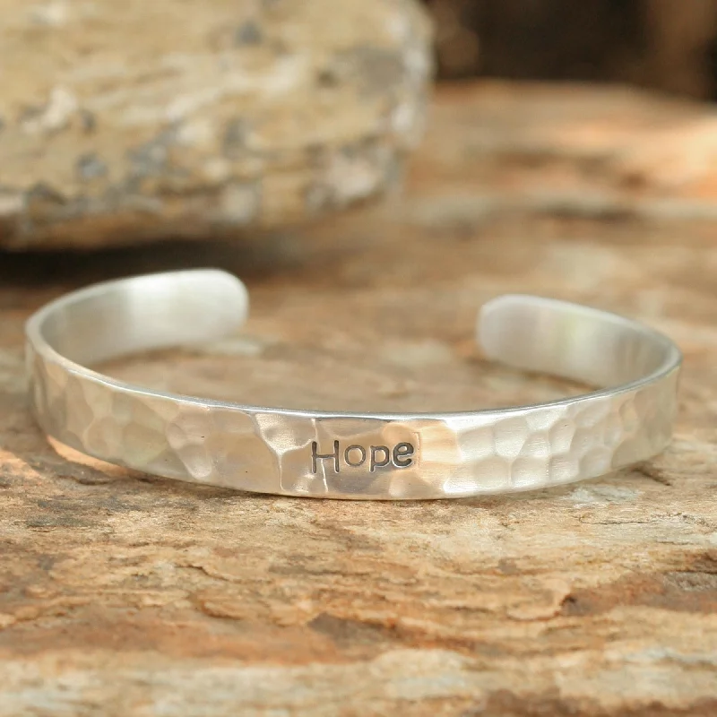 Hope Sterling Silver Cuff Bracelet