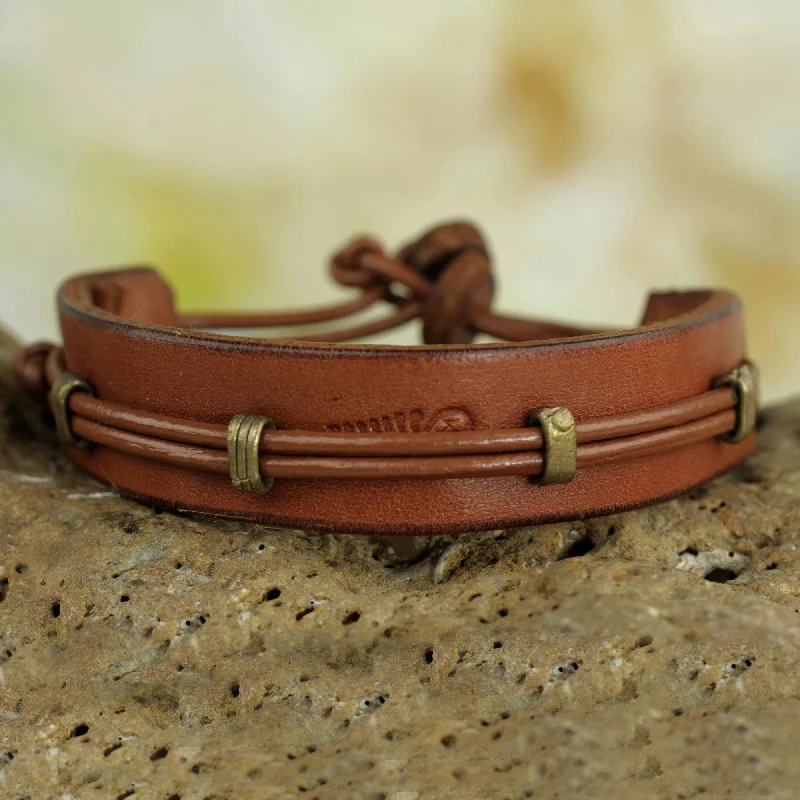 Men's Handcrafted Leather Bracelet