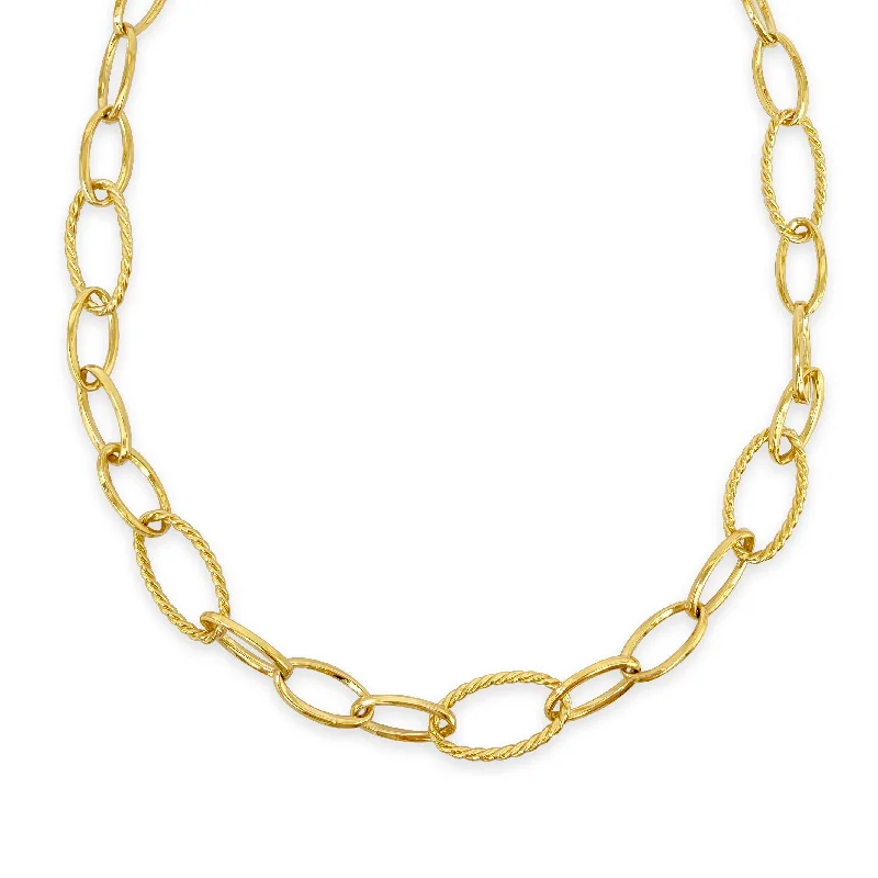 Mixed Link Gold Necklace