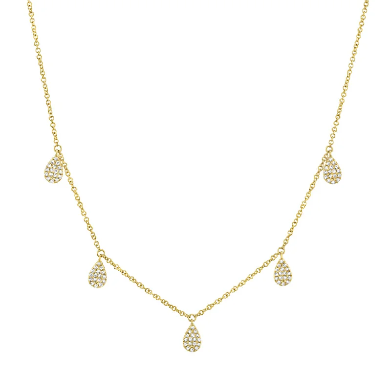 Pavé Pear Shape Necklace