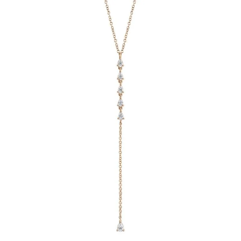 Pear Lariat Necklace