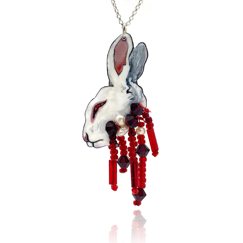 Petite White Rabbit Pendant