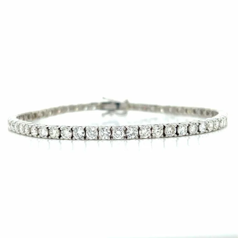 Post-1980s 14KT White Gold Diamond Bracelet