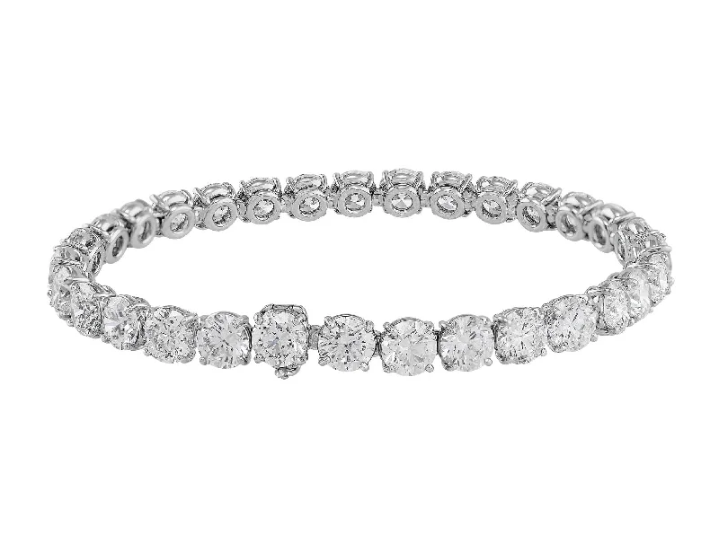 Rivière Platinum 22.01ctw Diamond Bracelet, GIA Certified